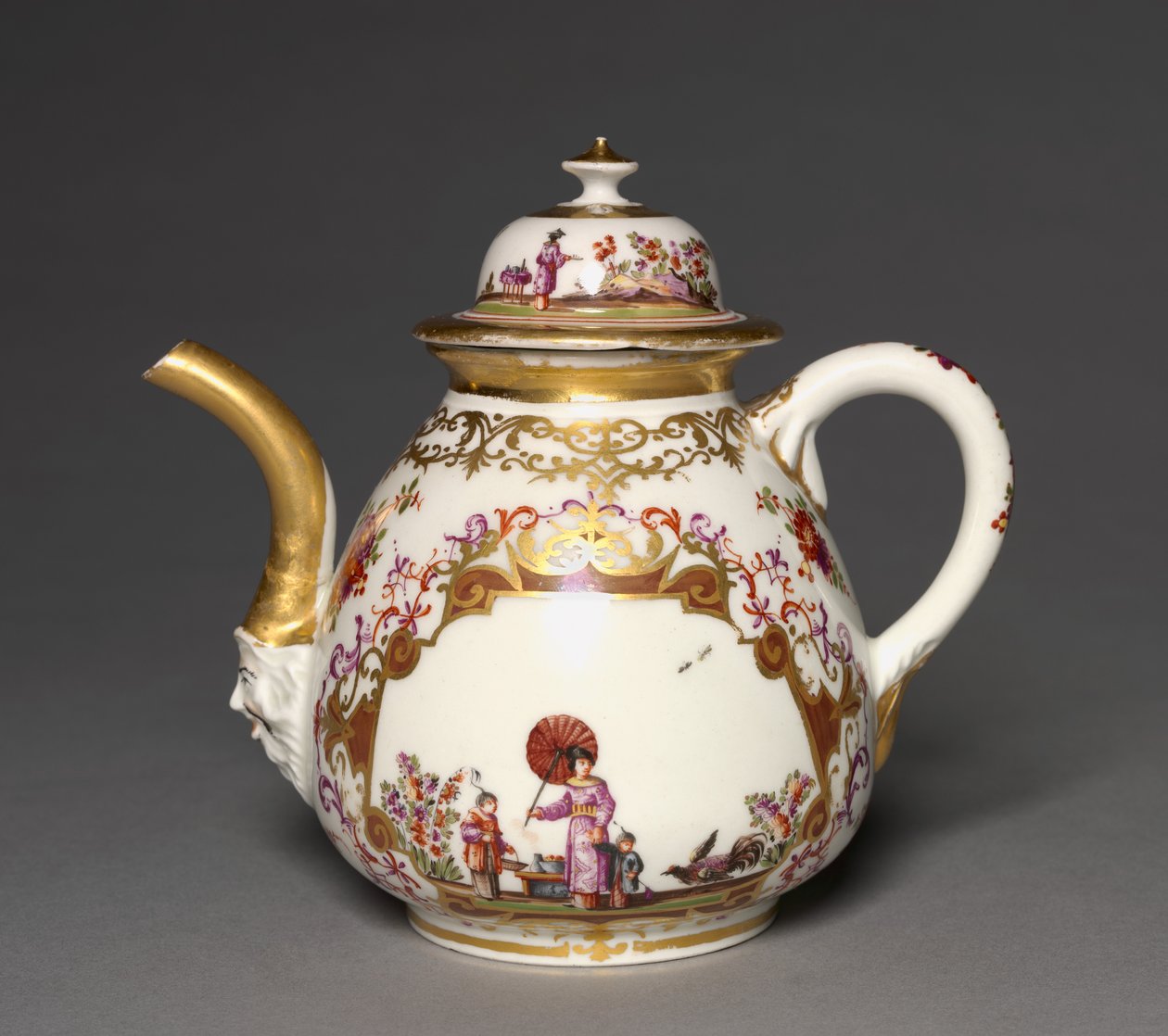 Tetera, Fábrica de Porcelana de Meissen, c.1723-24 de German School