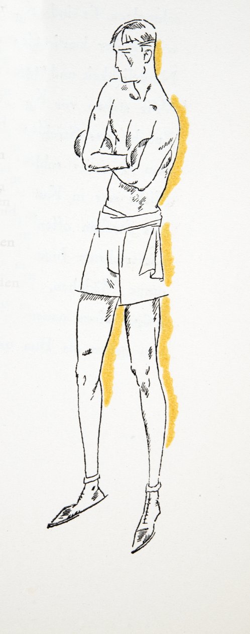 El boxeador, de Styl, pub.1922 (impresión en pochoir) de German School