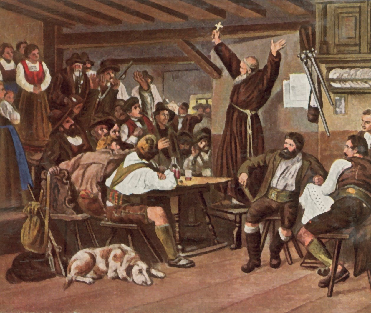 El monje capuchino Haspinger de German School