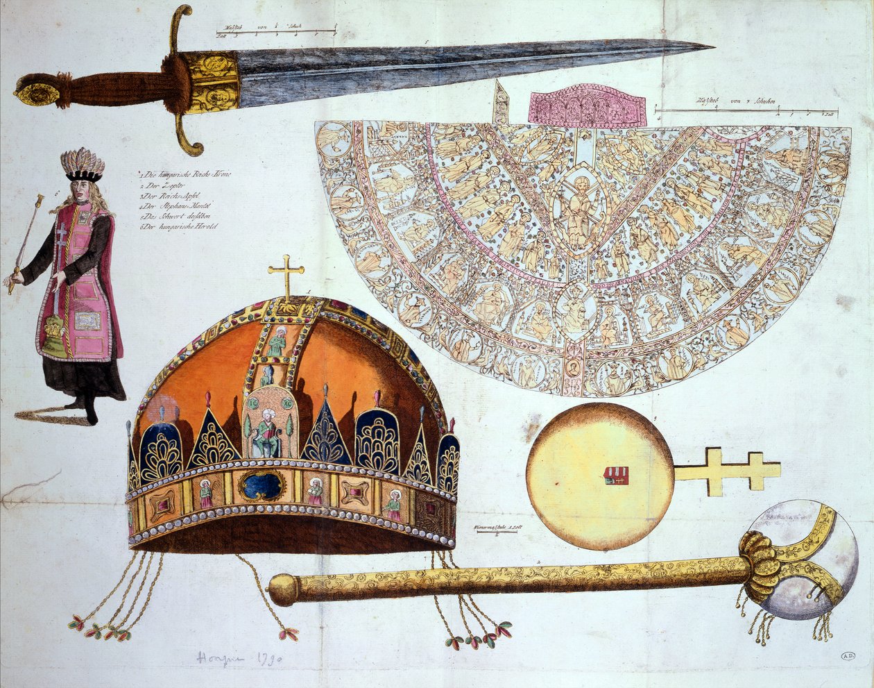 La Regalia de Coronación de Hungría de German School