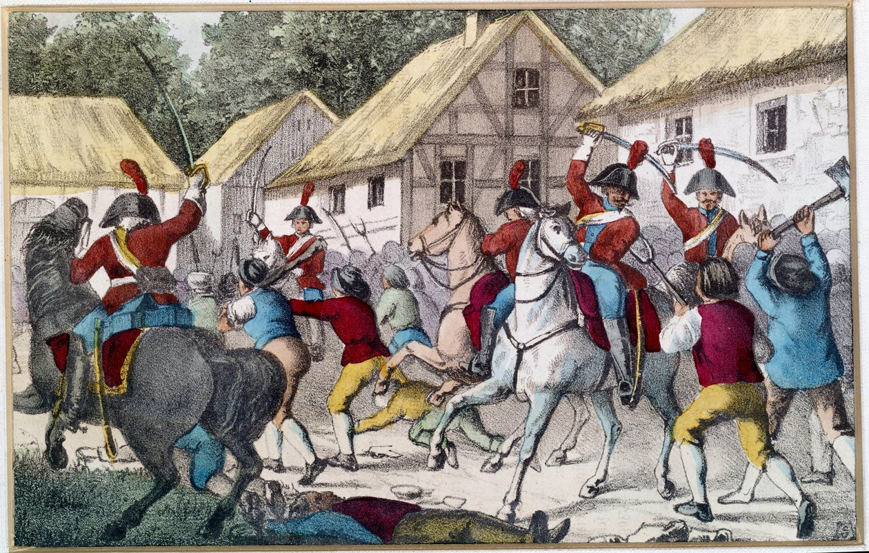 El ejército francés tomado por los campesinos prusianos de German School