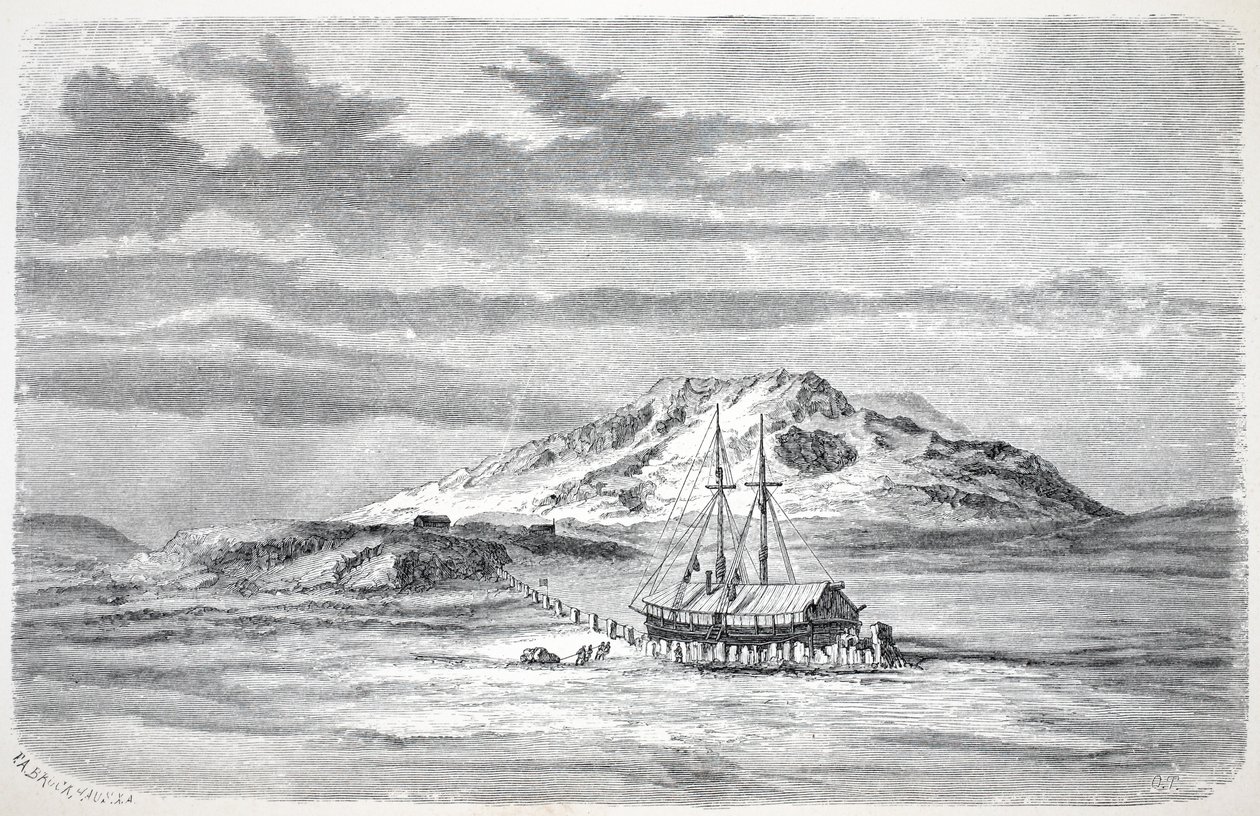 El Germania en la isla Sabine, pub. Londres 1874 de German School