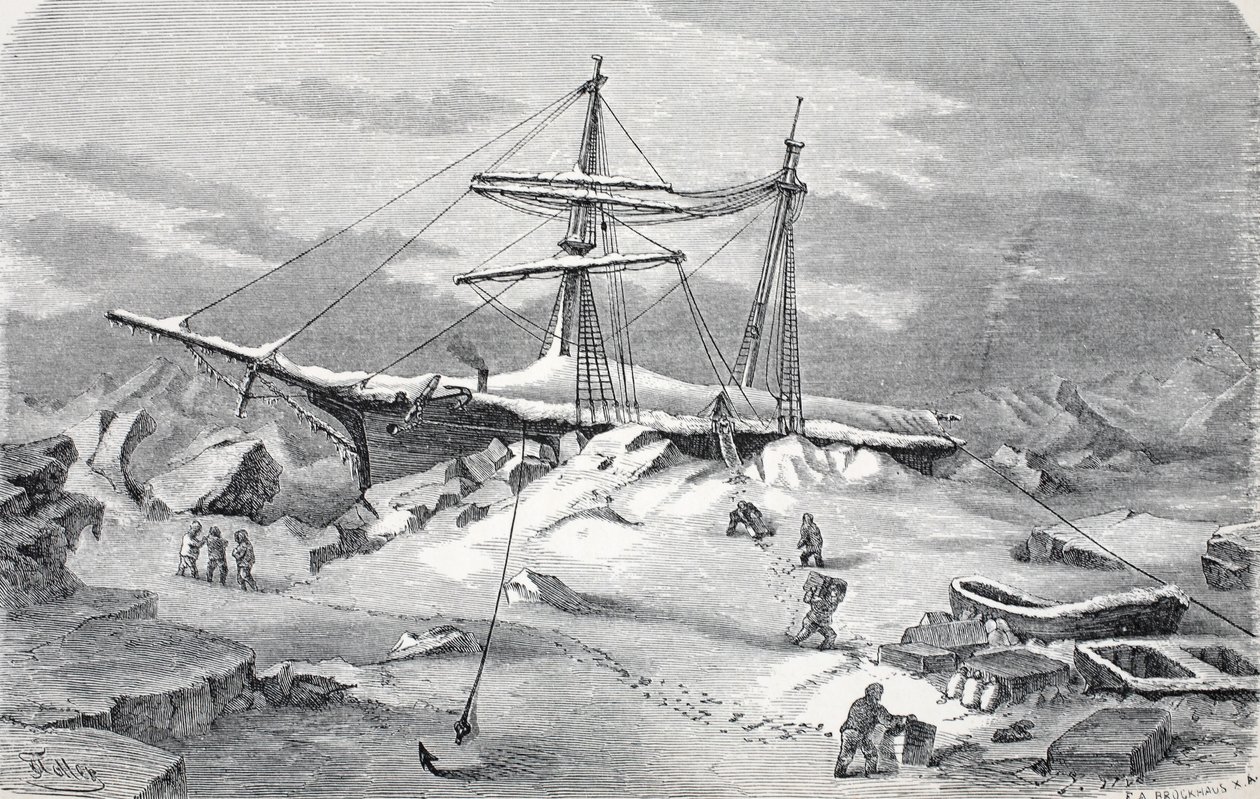 El Hansa en apuros, pub. Londres 1874 de German School