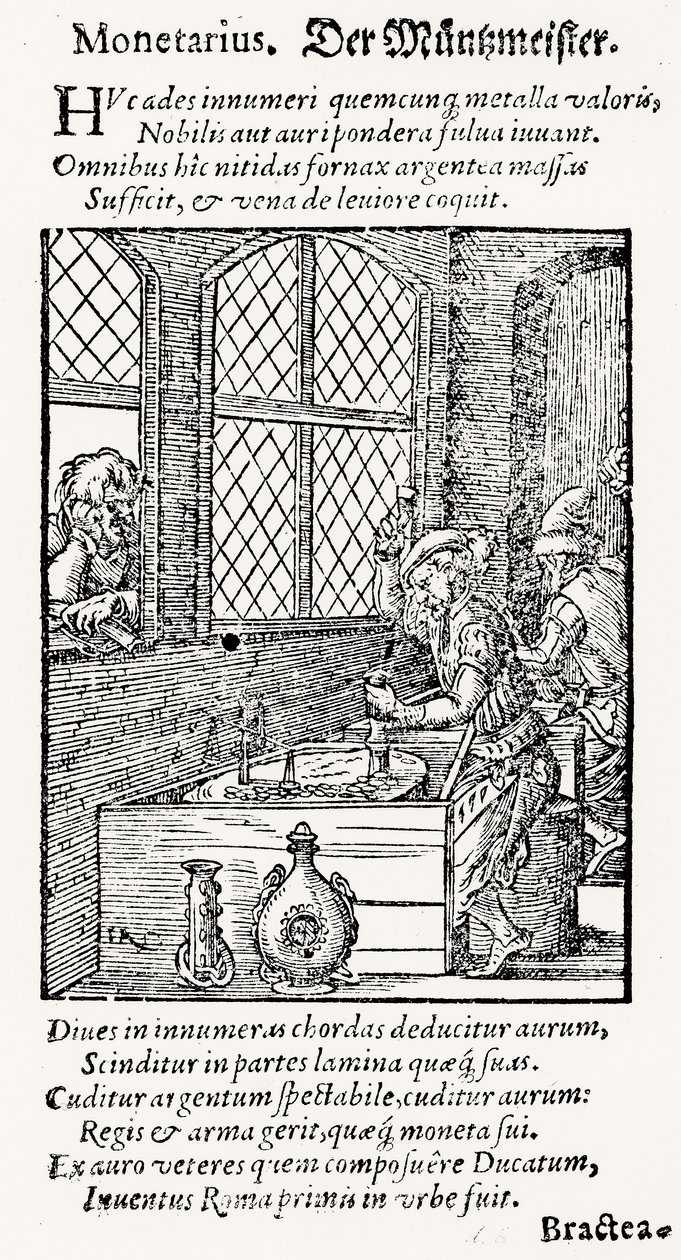 El acuñador de monedas, publicado por Hartman Schopper de German School
