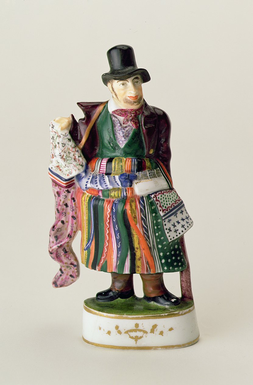 El vendedor de pañuelos, figura de Meissen al estilo de Johann Joachim Kandler (1706-75) (cerámica) de German School