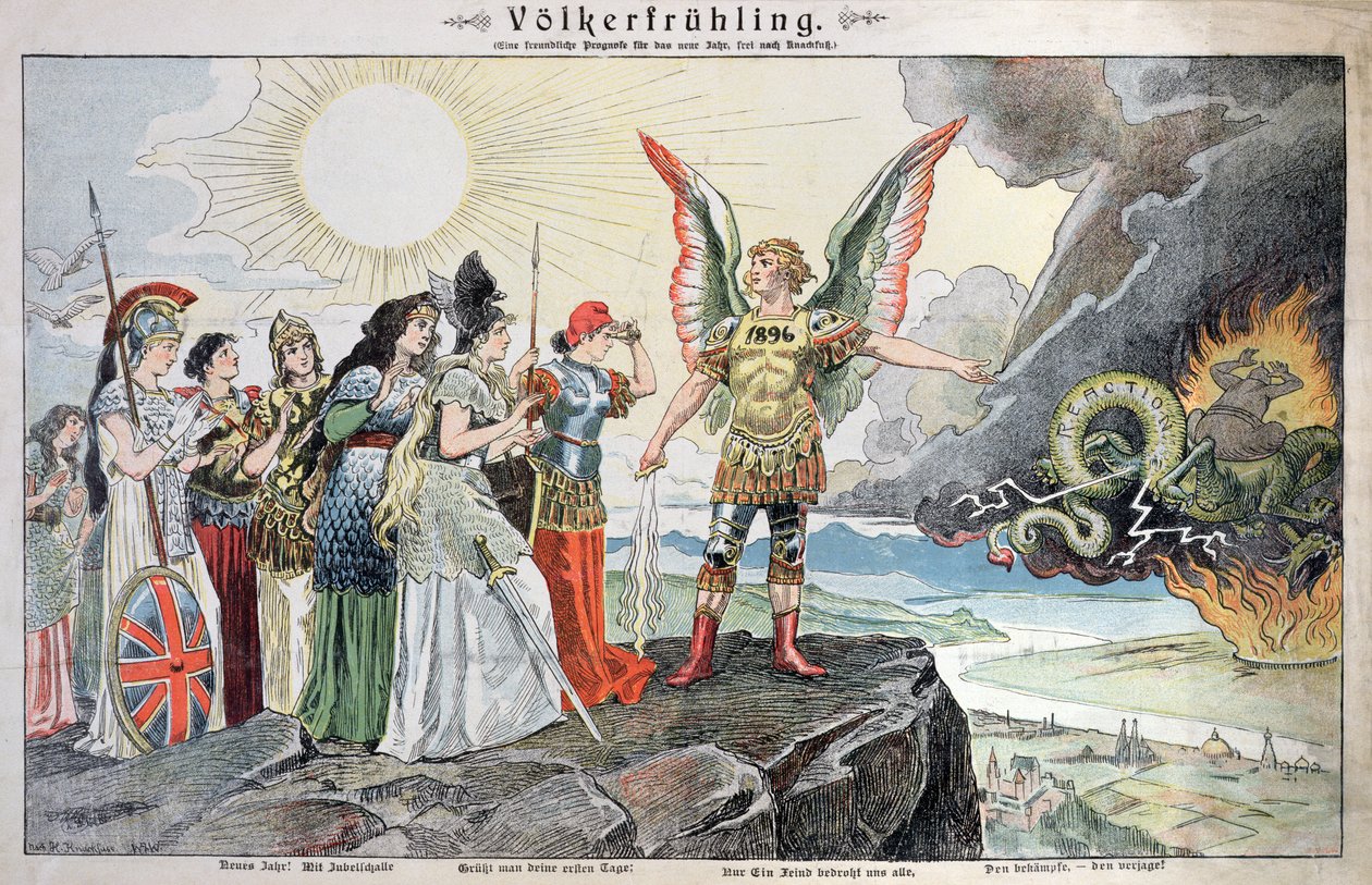 El pueblo de Europa en la primavera, 1896 de German School
