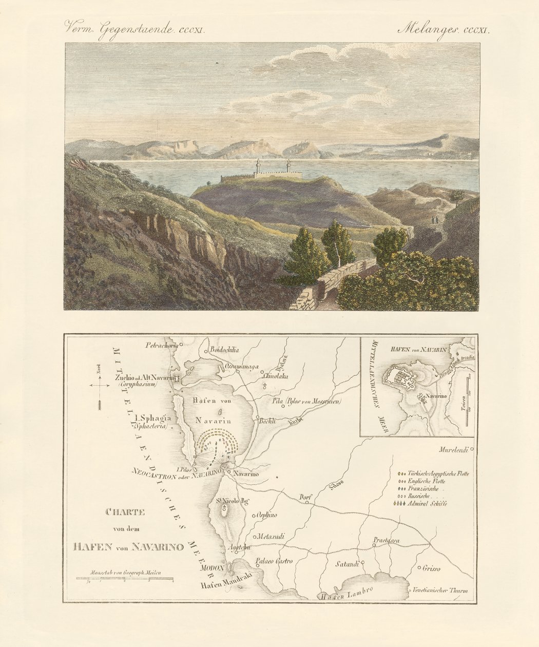 El puerto y la ciudad de Navarino de German School