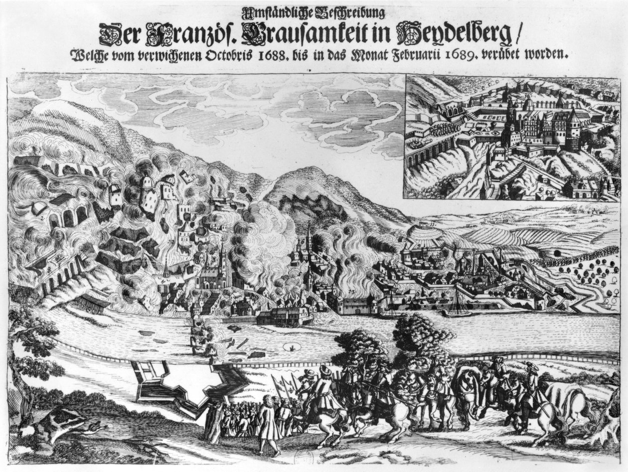 La toma y destrucción de Heidelberg por los franceses en febrero de 1689 de German School