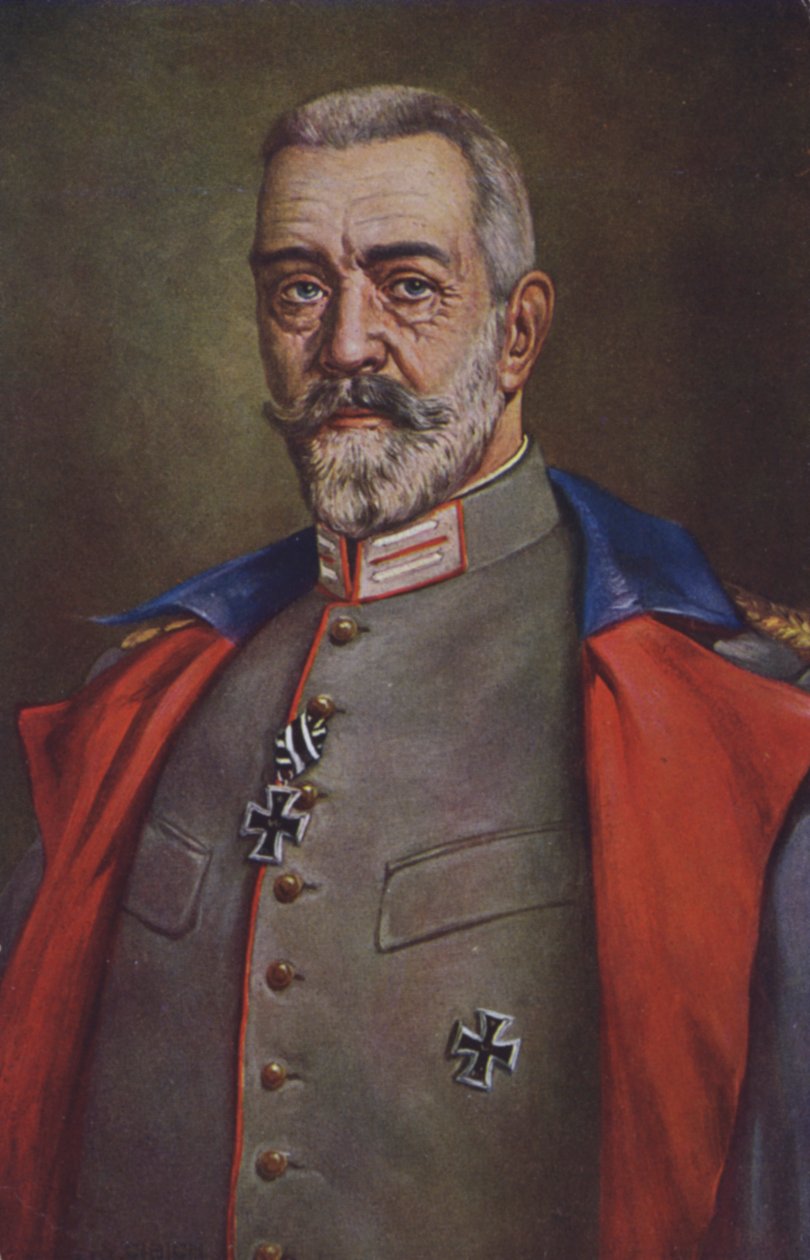 Theobald von Bethmann Hollweg, Canciller de Alemania durante la Primera Guerra Mundial (litografía en color) de German School