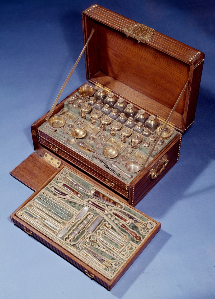 Kit de cirugía y farmacia de viaje. 1640. Augsburgo. Artes decorativas, París. de German School