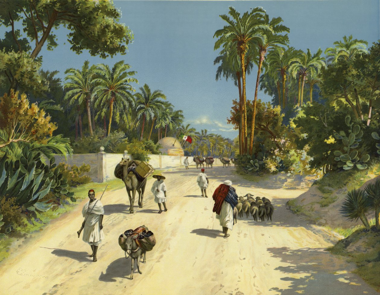 Trípoli, Libia, África (cromolito) de German School