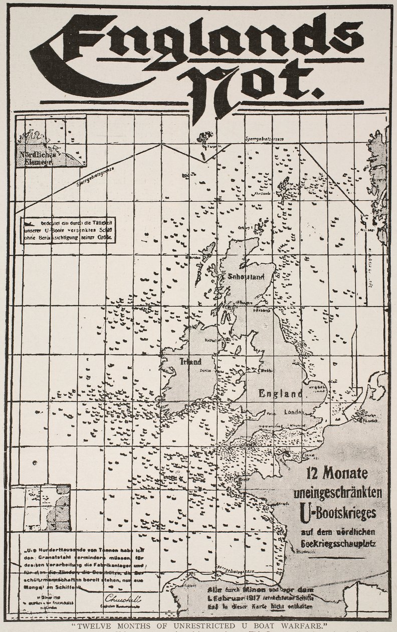 Doce meses de guerra submarina sin restricciones, 1917-19 de German School