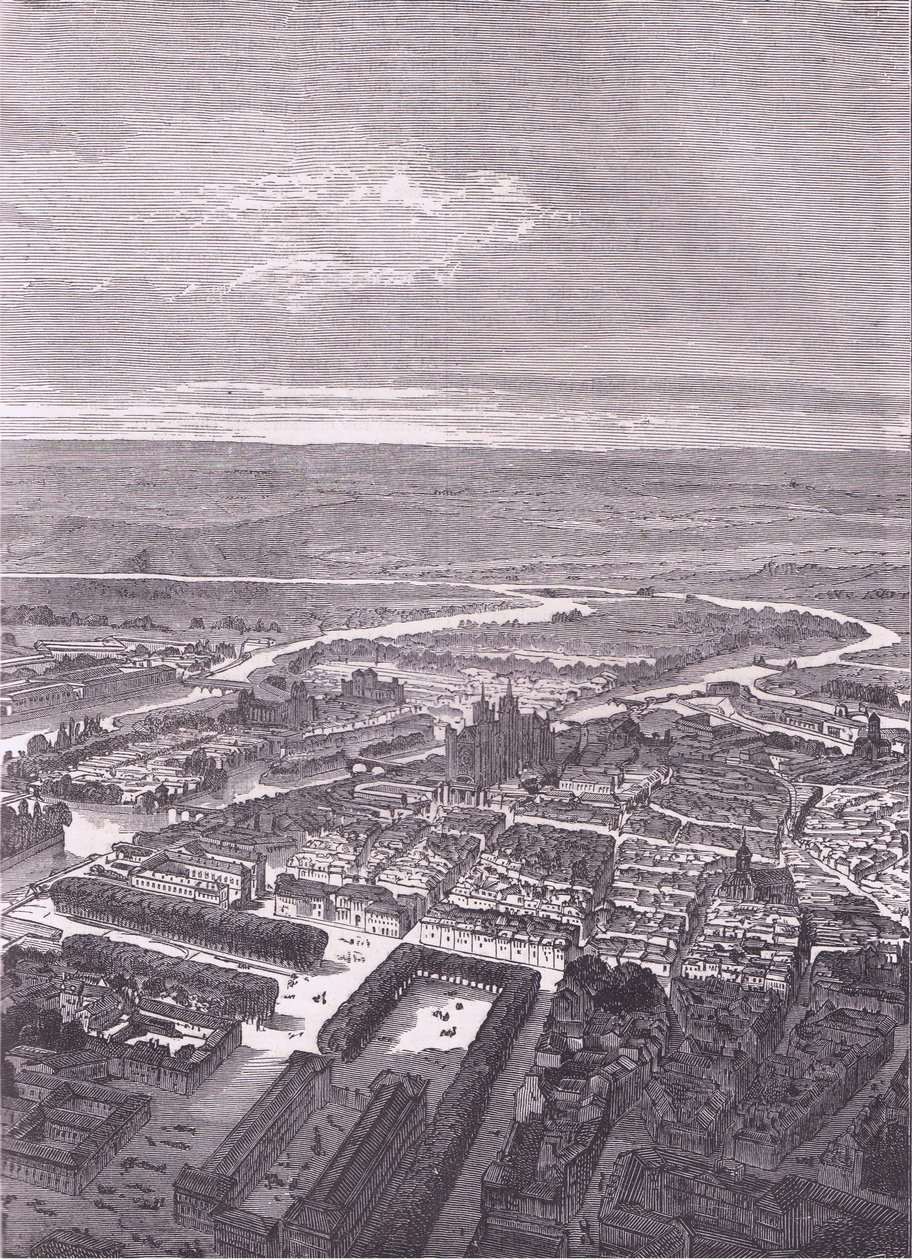 Vista de Metz, Cassells History of the War between France and Germany publicado por Cassell and Company Limited, c.1890 de German School