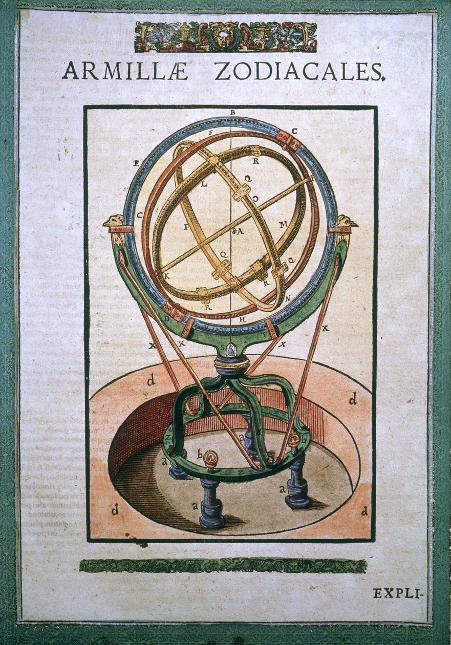 Esfera armilar zodiacal en 
