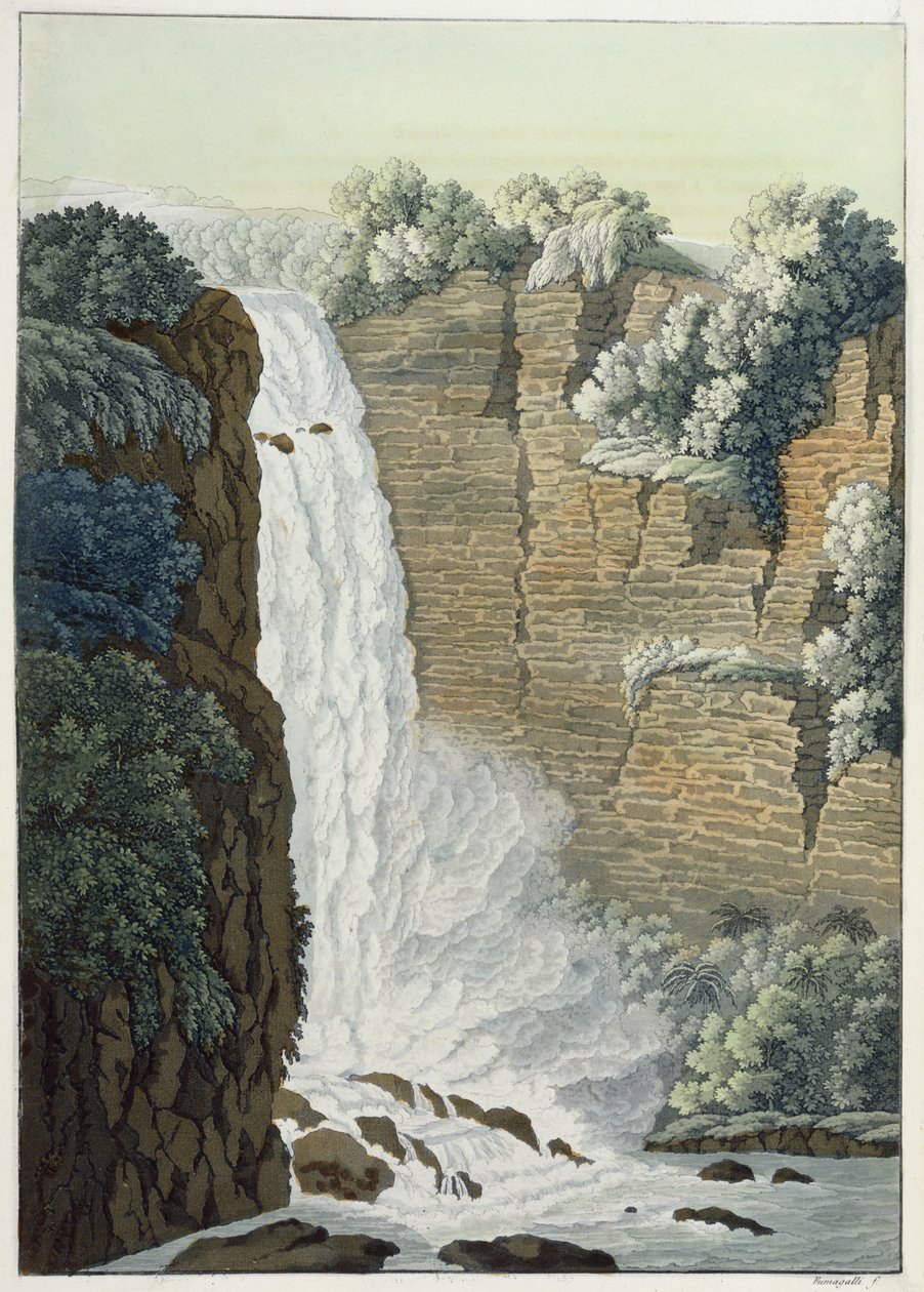 Cascada de Tequendama en el río Bogotá, Colombia de Gerolamo Fumagalli