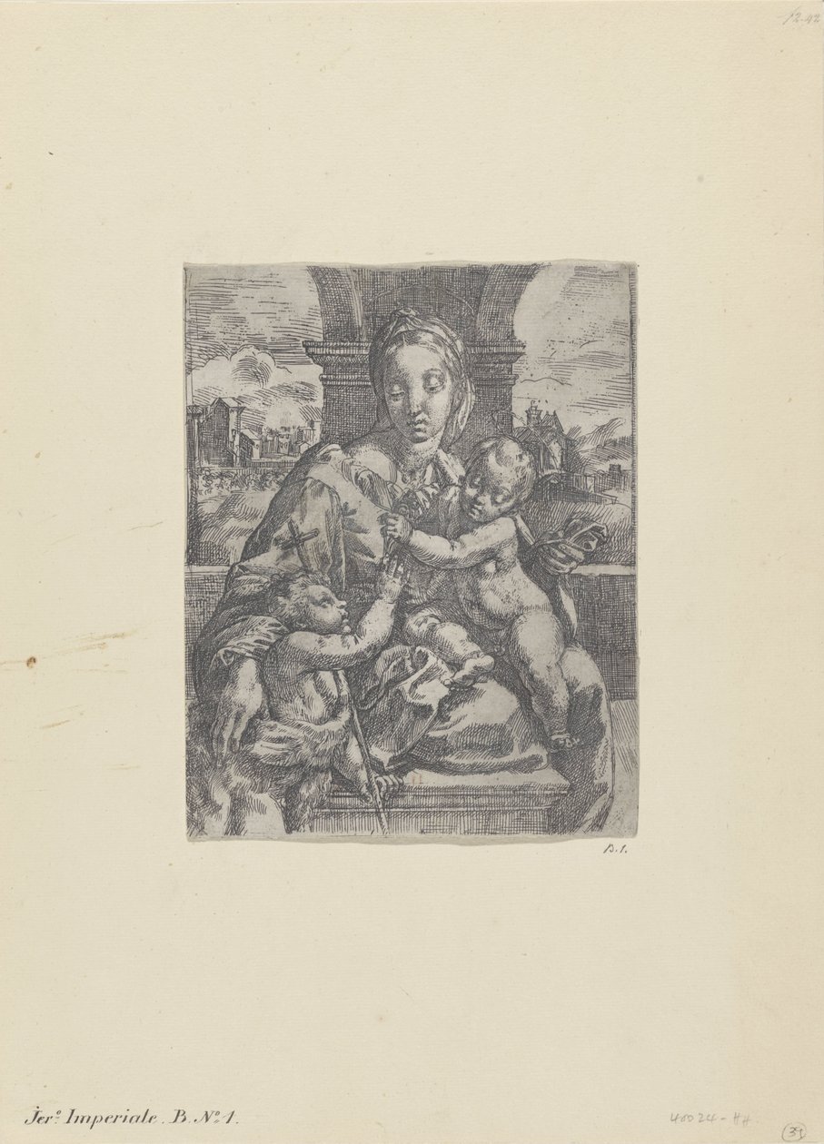 María con el Niño y el joven Juan Bautista de Gerolamo Imperiale