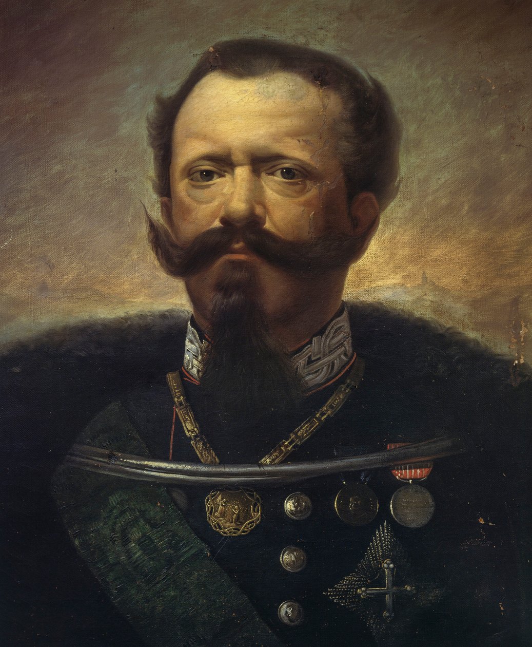 Retrato de Víctor Manuel II, rey de Italia (óleo sobre lienzo) de Gerolamo Induno