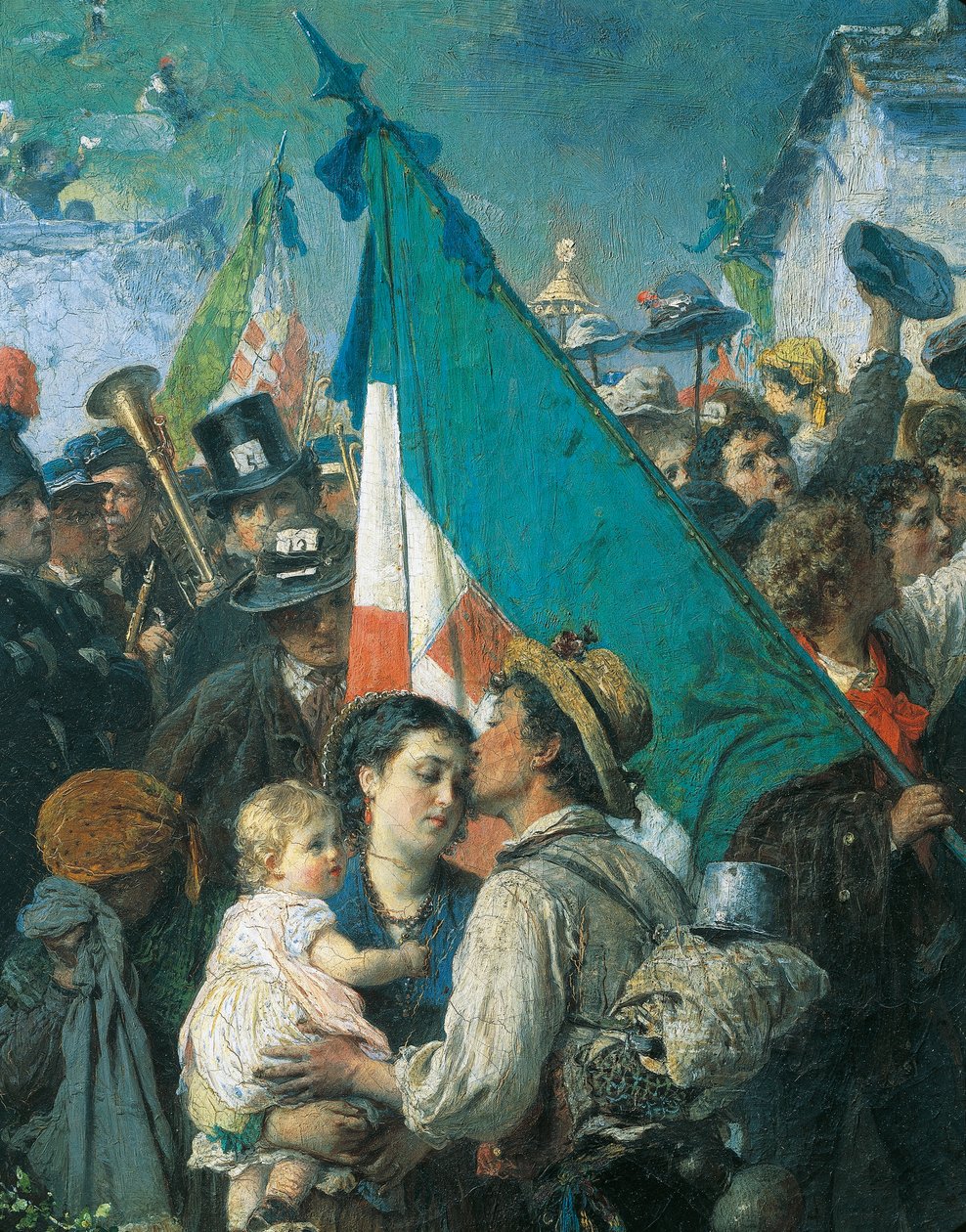 La salida de los reclutas de 1866, por Gerolamo Induno de Gerolamo Induno
