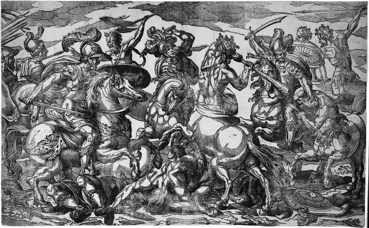 Batalla de los lapitas y centauros, c.1600 de Geronima Cagnaccia Parasole