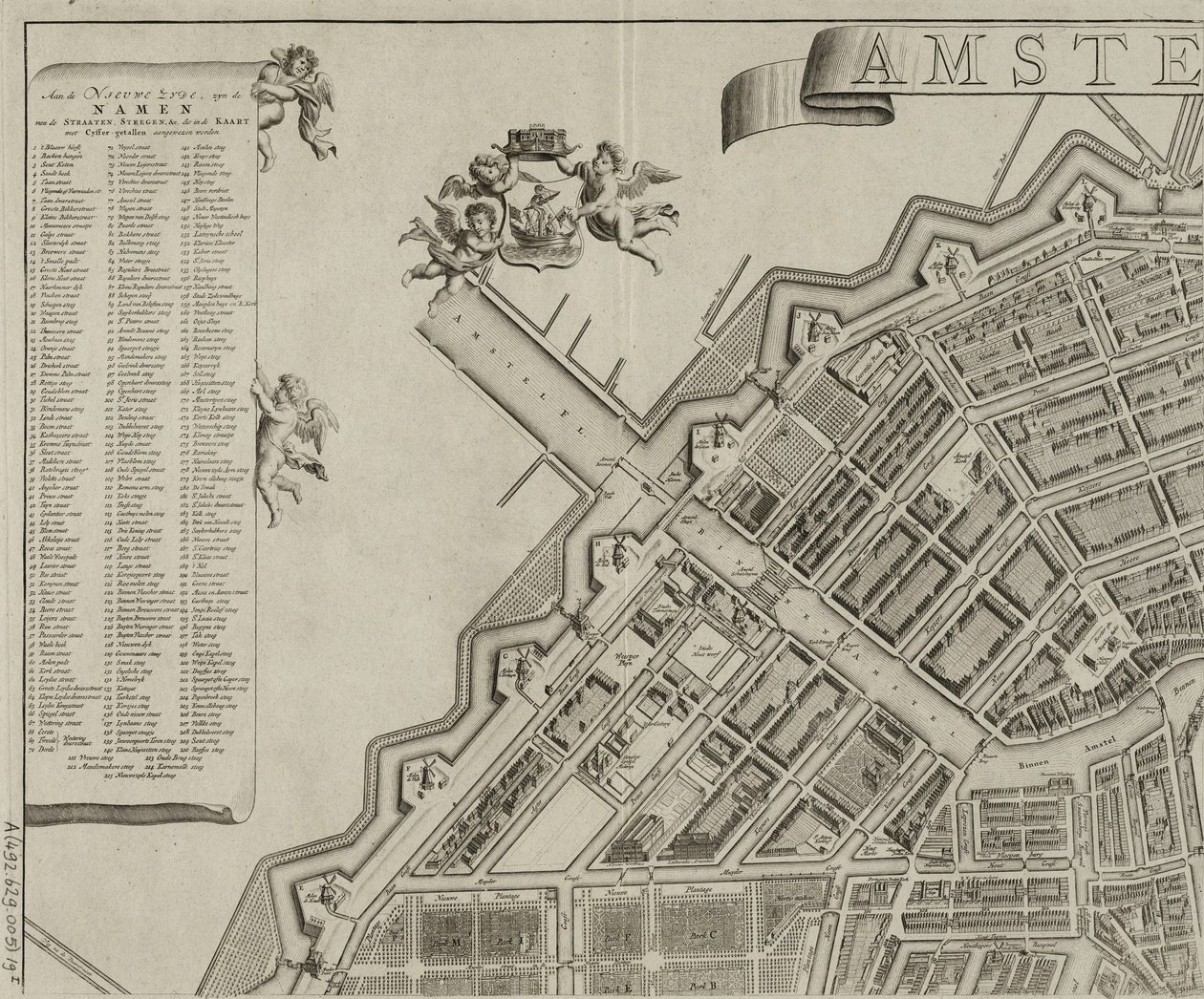 Mapa de Ámsterdam por Gerrit de Broen de Gerrit de Broen