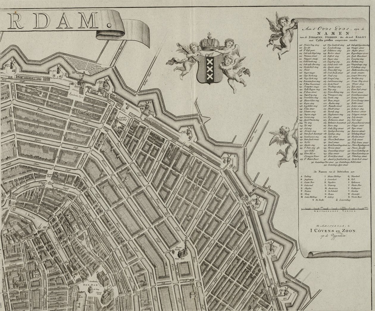 Mapa de Ámsterdam por Gerrit de Broen de Gerrit de Broen
