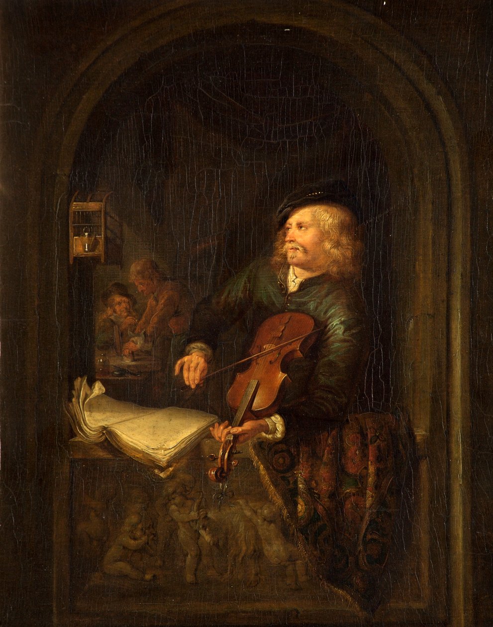 Hombre con un violín de Gerrit Dou