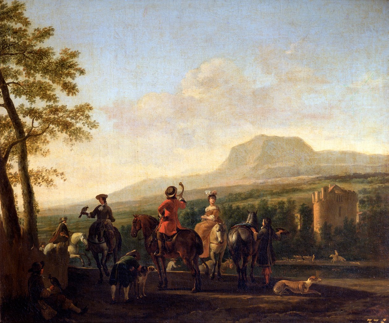 Cetrería, siglo XVII de Gerrit Berckheyde