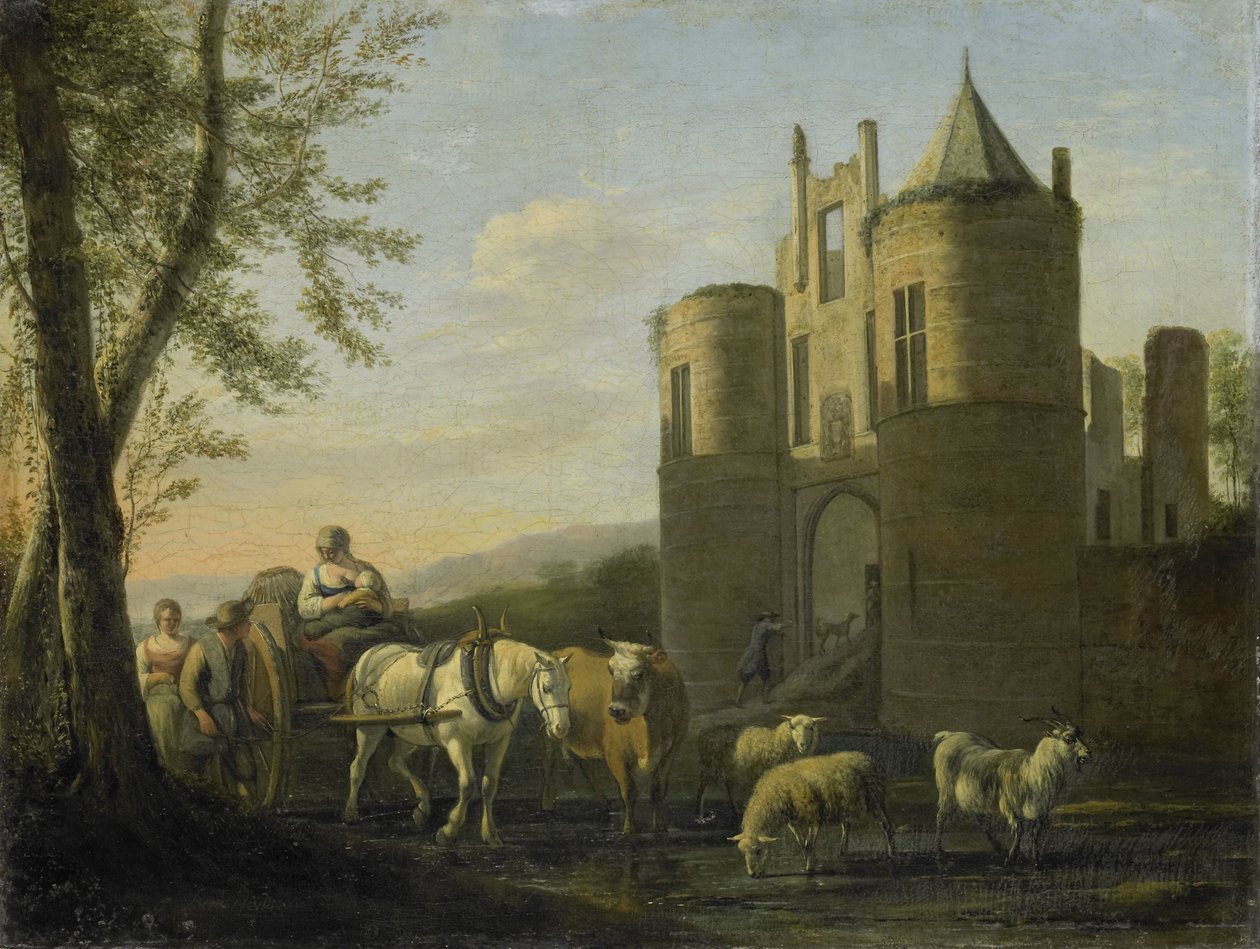 La puerta principal del castillo de Egmond de Gerrit Berckheyde
