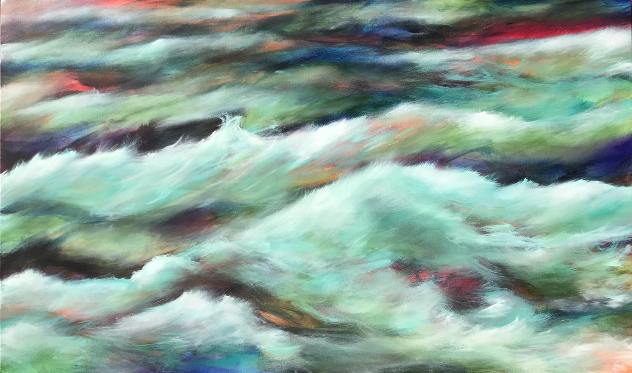 Pacífico de Pascua, 2018 (acrílico sobre lienzo) de Gerrit Greve