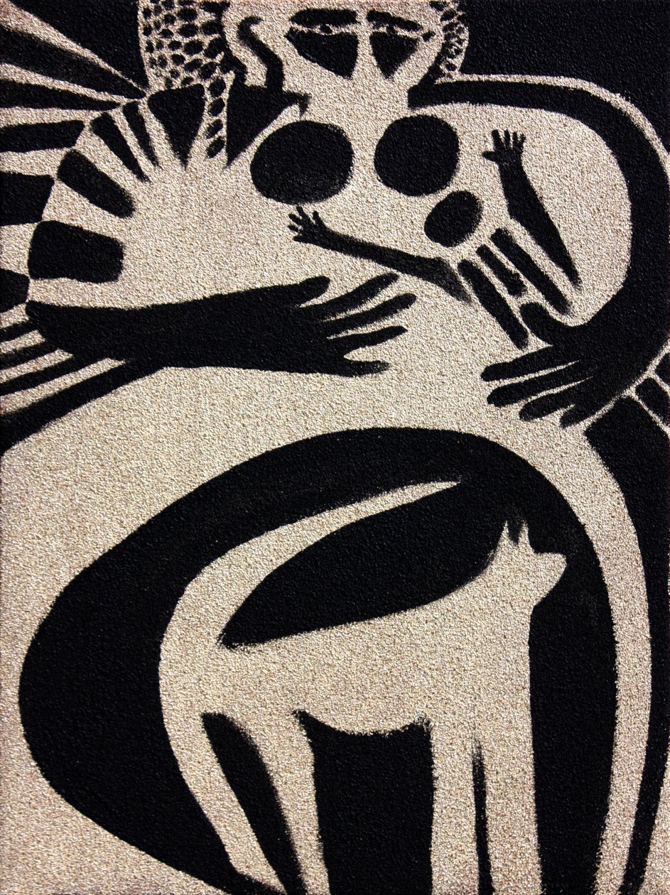 First Born, 2014 (arena y acrílico sobre lienzo) de Gerrit Greve