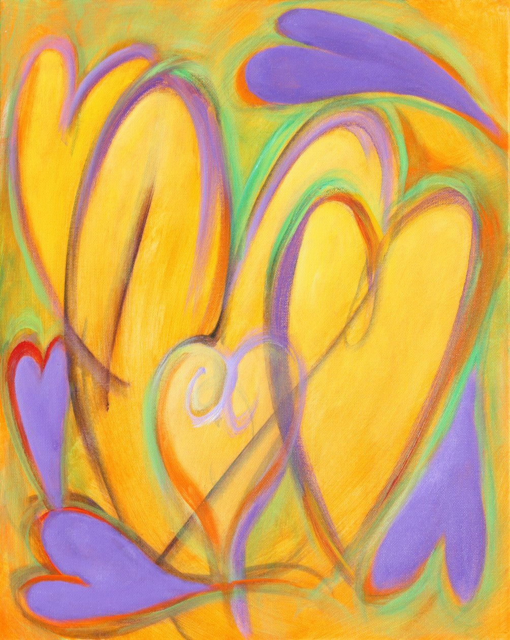 G Hearts 11, 2016 (acrílico sobre lienzo) de Gerrit Greve