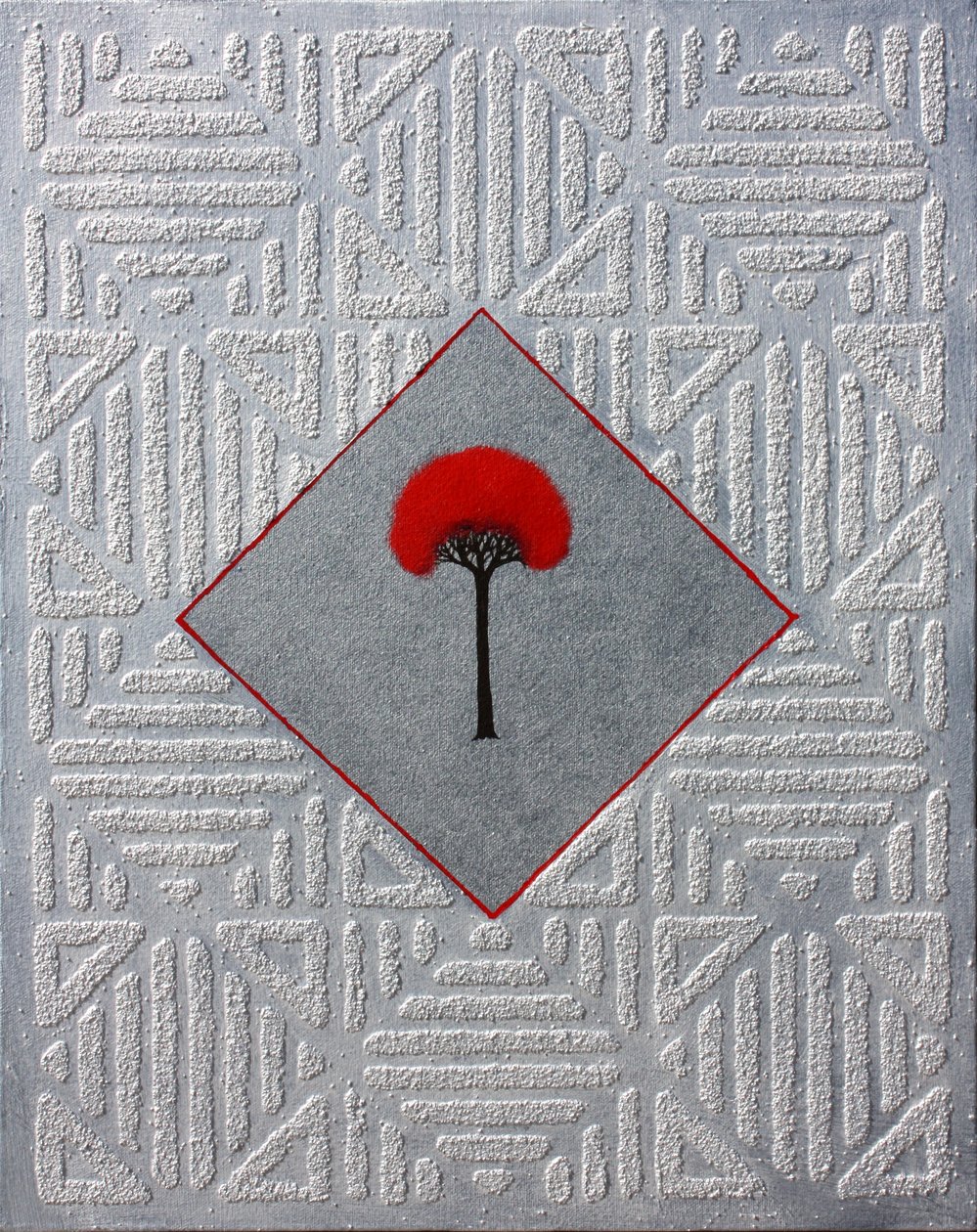Icon Relic 23, 2002 (arena y acrílico sobre lienzo) de Gerrit Greve
