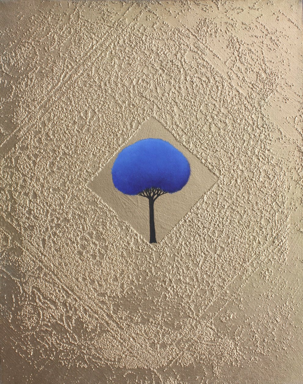Árbol de la vida del rey, 2003 (arena y acrílico sobre lienzo) de Gerrit Greve