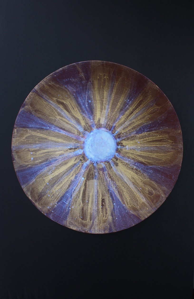 Vessel 34, 2023 (acrílico sobre cuenco de bambú) de Gerrit Greve