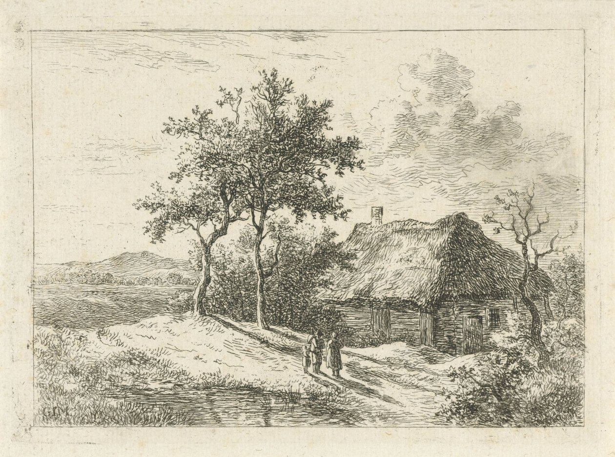 Tres figuras en una granja de Gerrit Jan Michaëlis