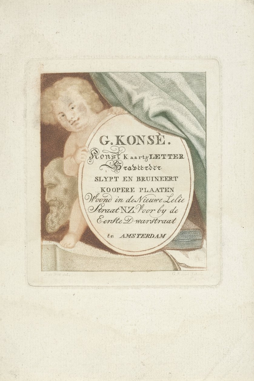 Tarjeta de visita de Gerrit Konsé de Gerrit Konsé