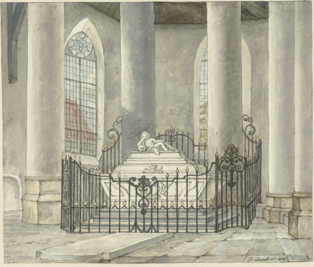 Monumento funerario de Catharina Alida van der Dussen, en una iglesia de Culemborg de Gerrit Lamberts