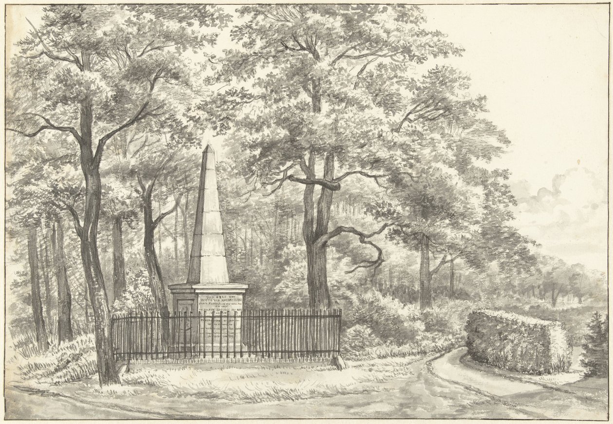 El monumento a Witte van Haemstede, fundado en 1817 por David Jacob van Lennep en Huis te Manpad en Heemstede de Gerrit Lamberts