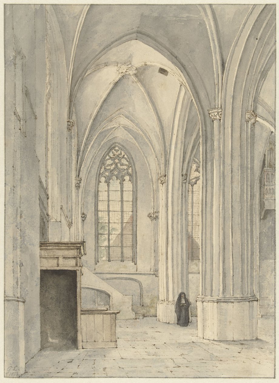 Interior de la iglesia de Rhenen de Gerrit Lamberts