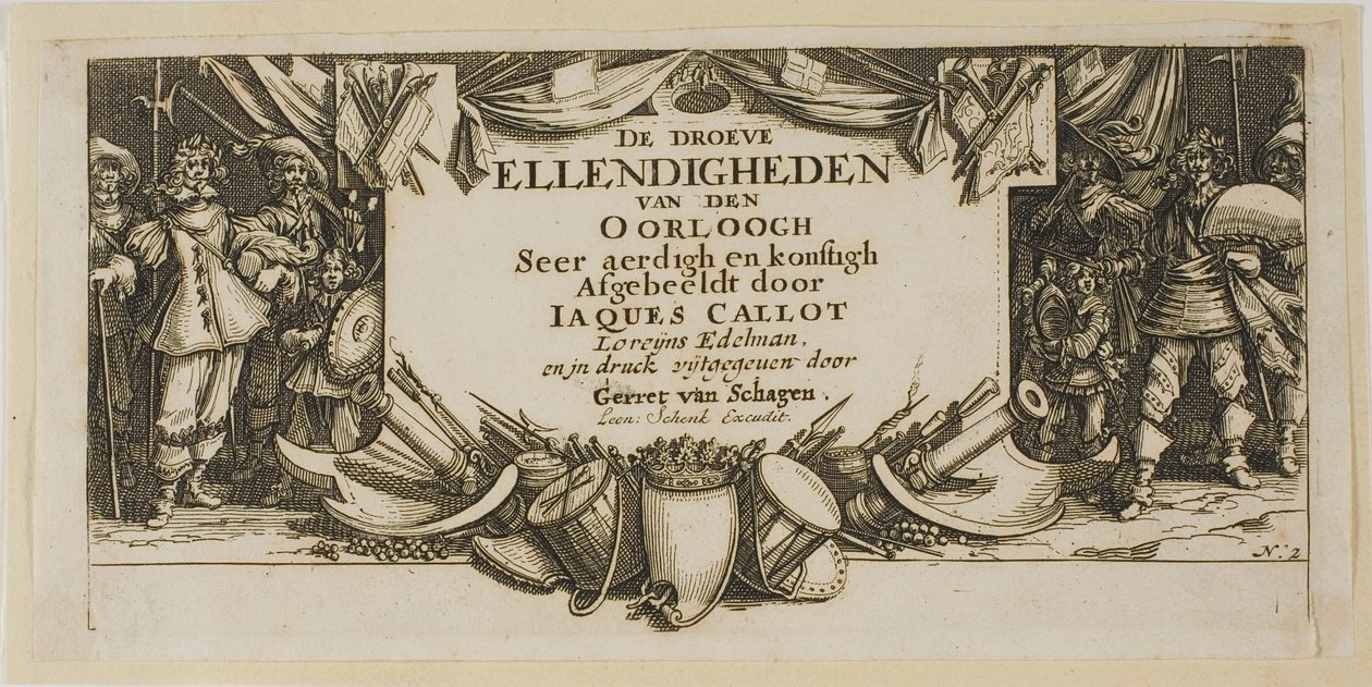 Frontispicio, de Las grandes miserias de la guerra de Gerrit Lucasz van Schagen