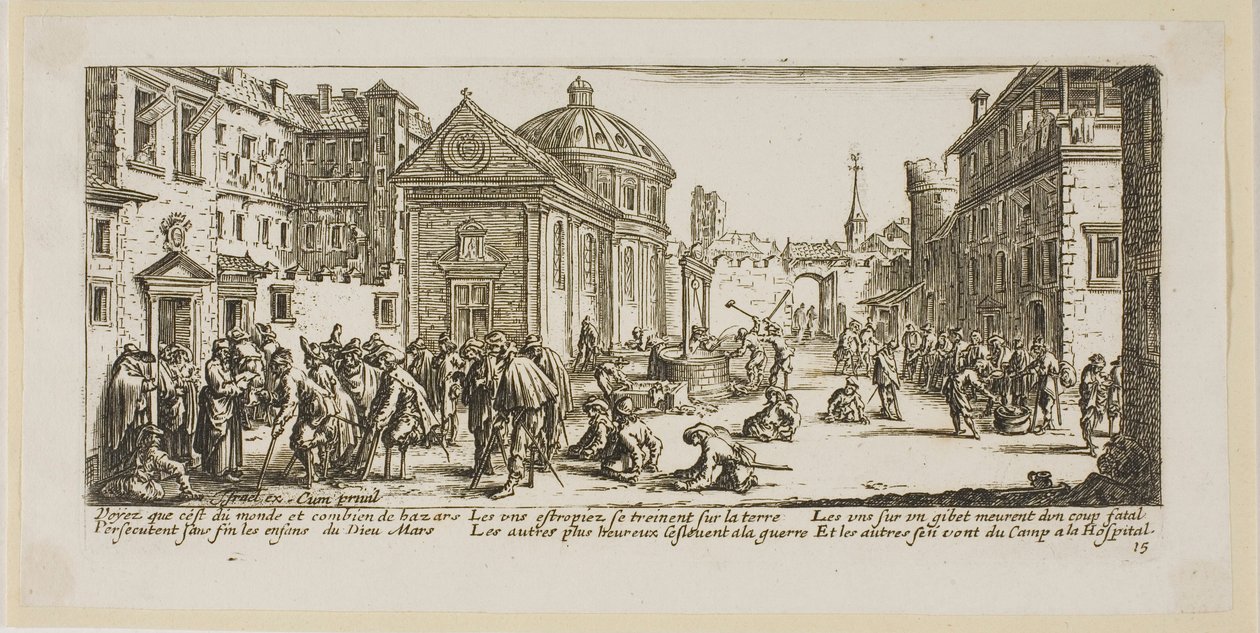 El Hospital, lámina quince de Las grandes miserias de la guerra de Gerrit Lucasz van Schagen