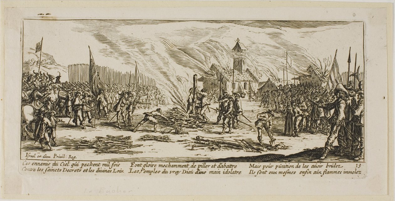 La Estaca, lámina trece de Las grandes miserias de la guerra de Gerrit Lucasz van Schagen