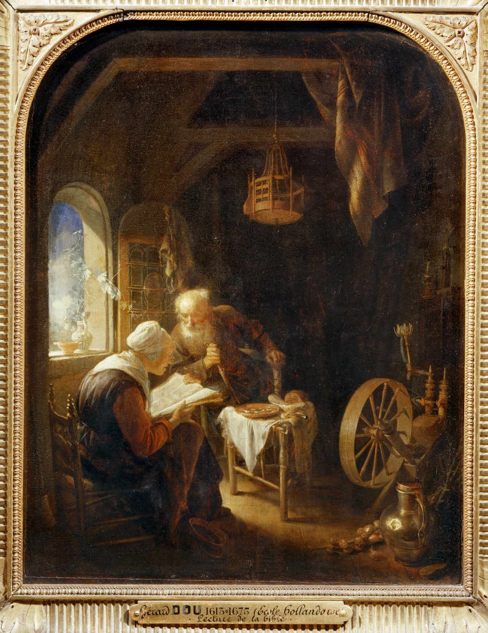 Leer la Biblia o Ana y Tobías ... de Gerrit or Gerard Dou