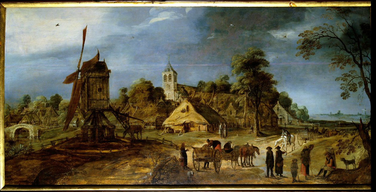 Calle de un pueblo de Gerrit van Honthorst