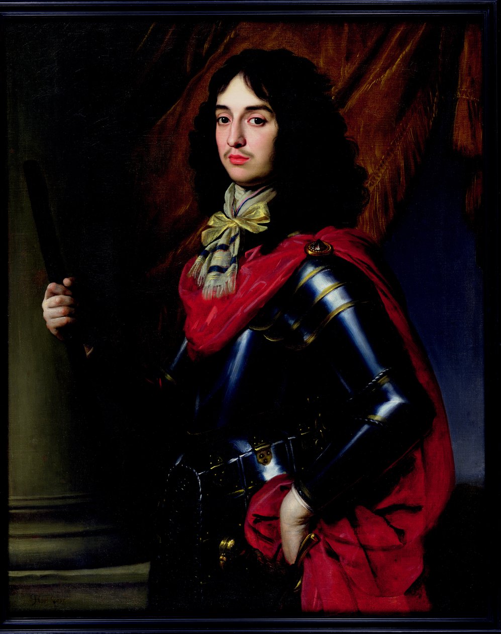 Retrato del Príncipe Eduardo del Palatinado (1625-63) en armadura de Gerrit van Honthorst