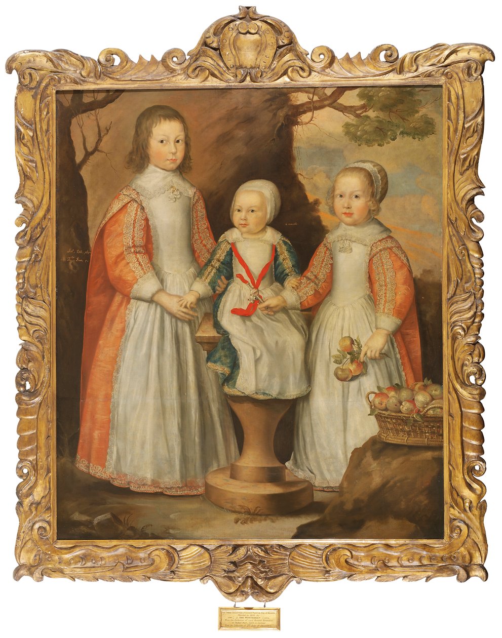 Retrato de los tres hijos de George Preston de Holker, 1650 de Gerrit van Honthorst