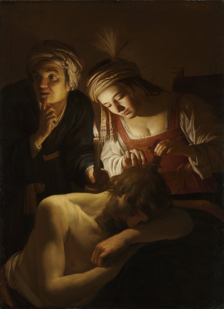 Sansón y Dalila, c. 1616 de Gerrit van Honthorst