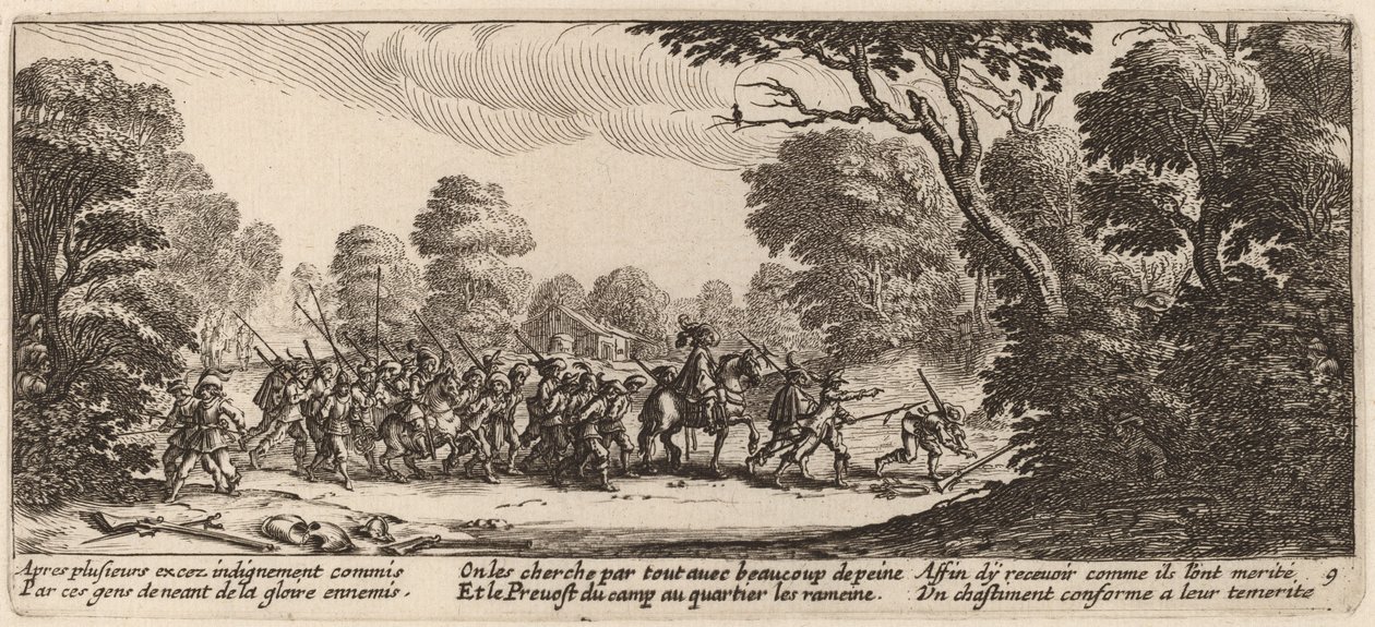 Descubrimiento de los Soldados Criminales de Gerrit van Schagen after Jacques Callot