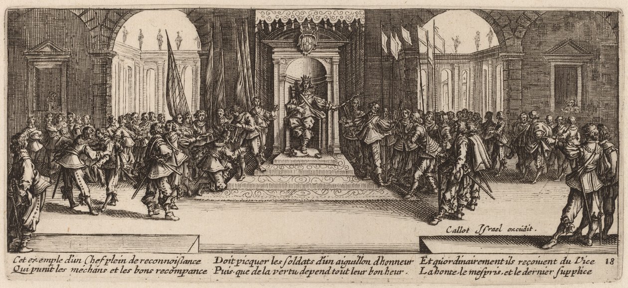 Distribución de recompensas de Gerrit van Schagen after Jacques Callot