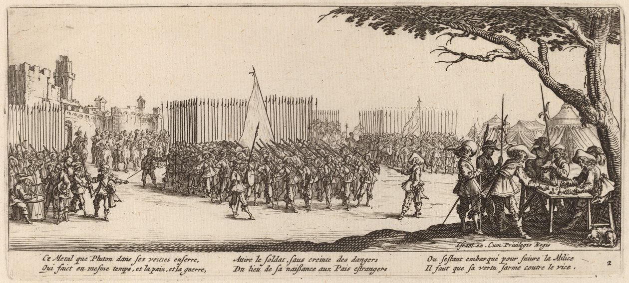Reclutamiento de Tropas de Gerrit van Schagen after Jacques Callot